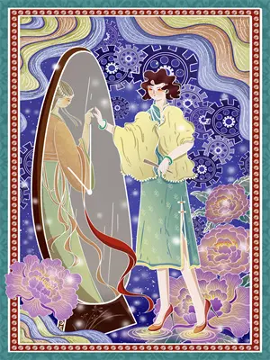 美少女被怪物缠住